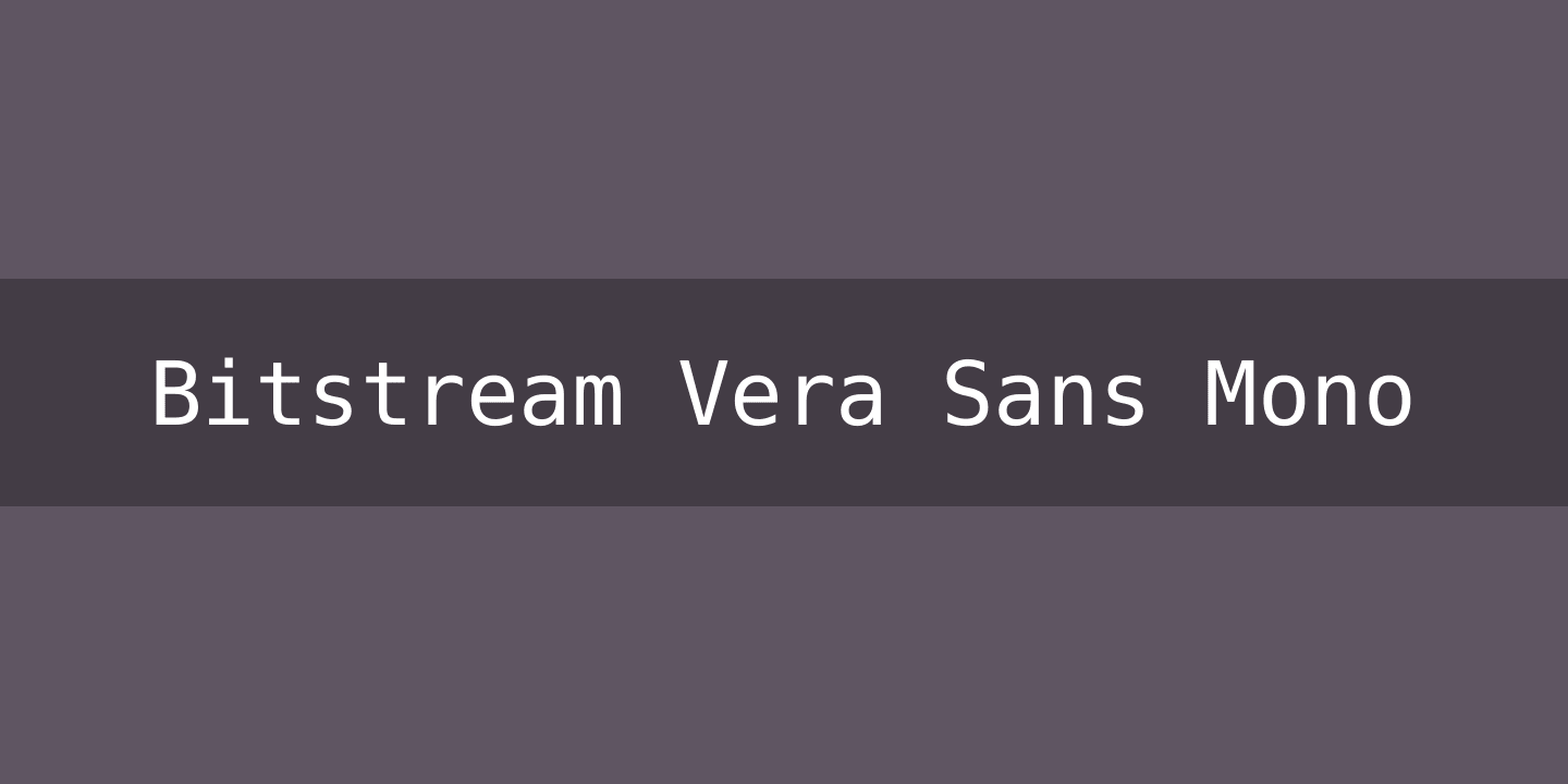 Пример шрифта Bitstream Vera Sans Mono